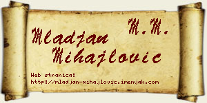 Mlađan Mihajlović vizit kartica